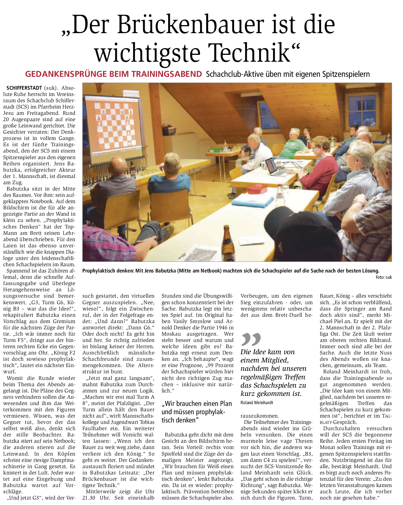 Bericht Tagblatt Babutzka Mai 18